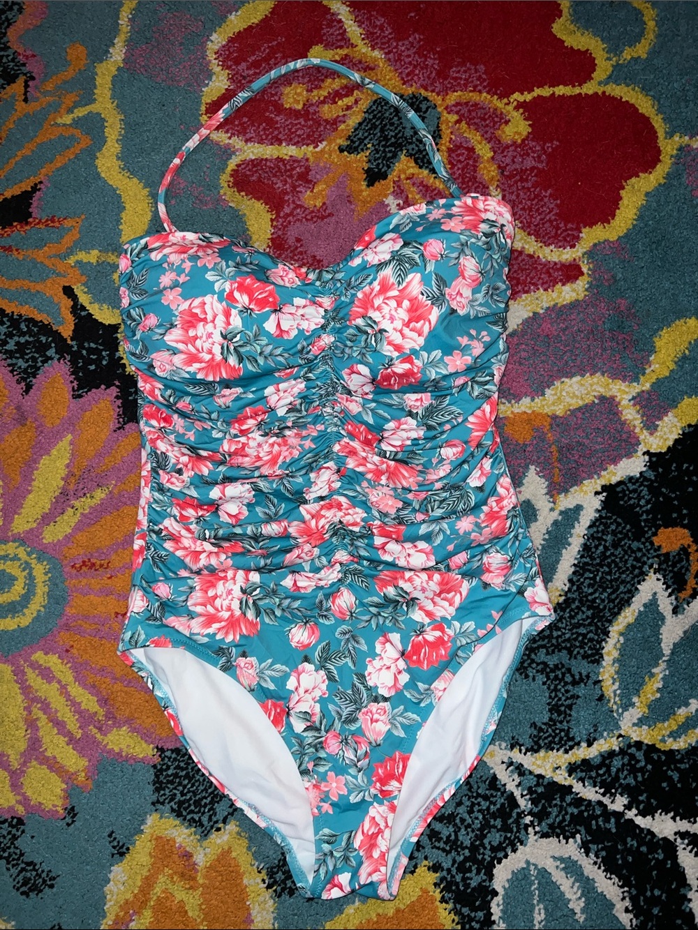 Johnny Was Floral One Piece Swim Suit 1X